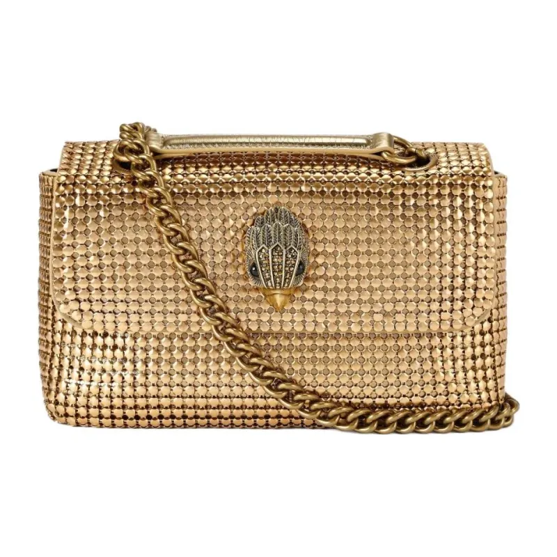 Kurt Geiger London Kensington Metal Crossbody Bags Women's Gold-0