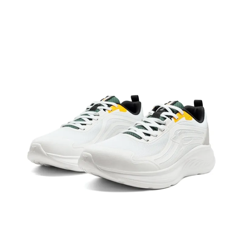 XTEP Cushioning, Breathable, Supportive Low Top Casual City Commute Running Shoes Men's White-2