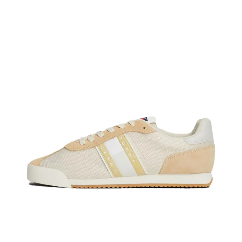 Tommy Hilfiger Trainers Abrasion Resistant Breathable Low Top Casual Running Shoes Women's Beige Yellow-0