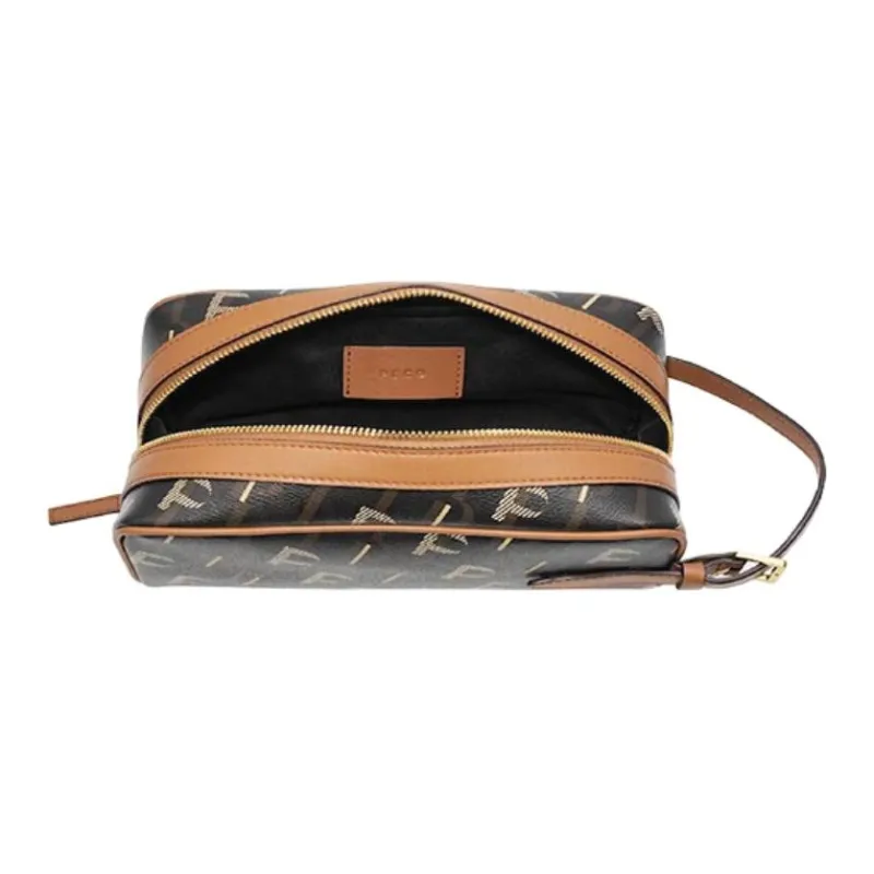 PECO PVC Polyvinyl Chloride Makeup Bag, Toiletry Bag, Travel Storage Bag Unisex Brown Monogram-2