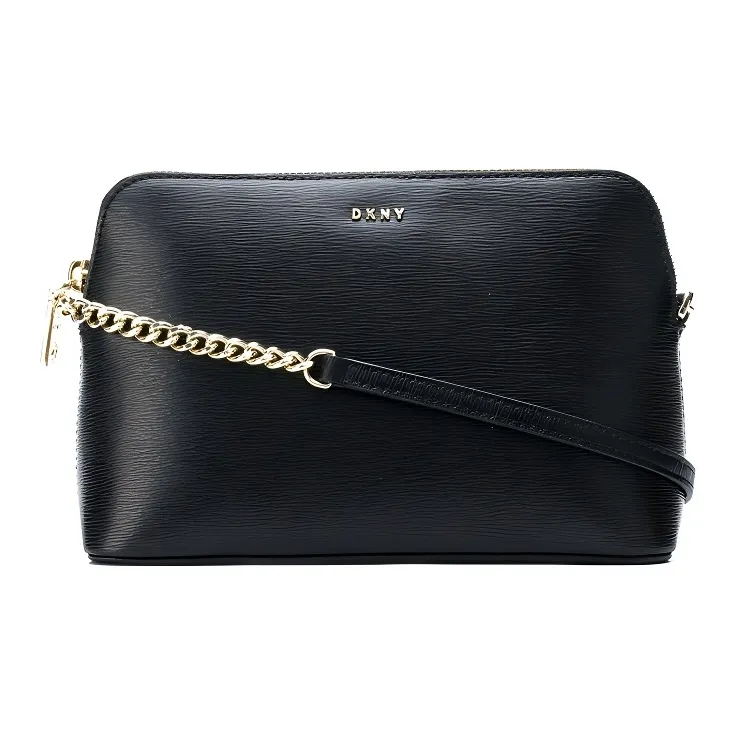 DKNY Cow Leather Shoulder Bag Women's Black-0