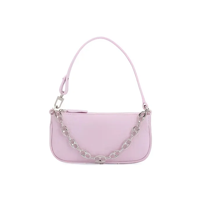 By Far Rachel Cotton With Leather Handbag Women's Pink-0