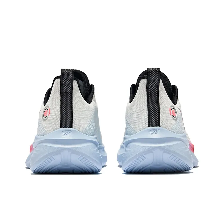 Erke Lightweight Cushioning Rebound Low-Top Running Shoes Men's Microcrystal White & Misty Blue-9
