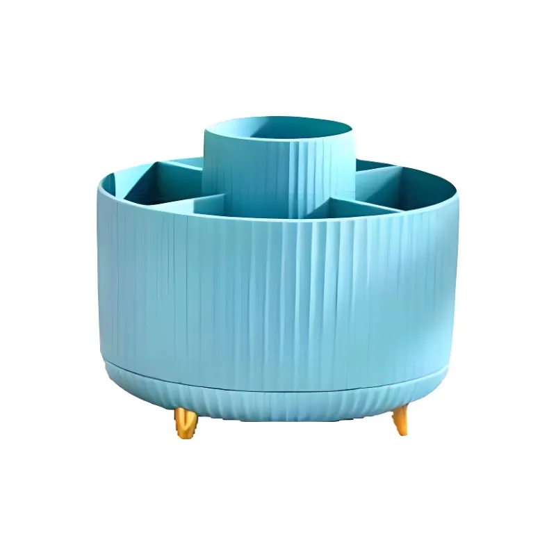 ZHIYIN Skincare Storage Box Rotating, Makeup Brush Holder & Bucket, Desktop Lipstick & Eyeshadow Cases Make up Tools-4