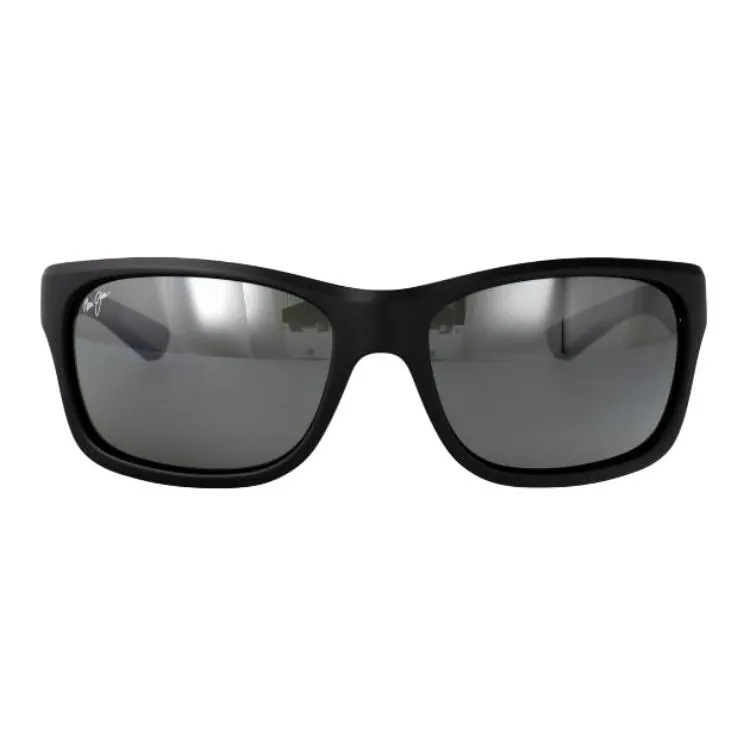 Maui Jim Nylon Rectangular Sunglasses Men's Black-1