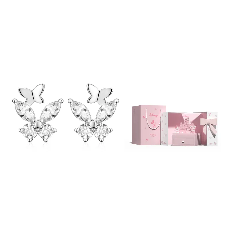 Disney Princess S925 Silver Stud Earrings Women's-4