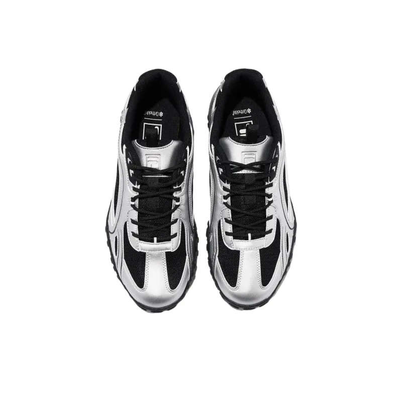 FILA Eshape Shock Absorbers Low Top Casual Shoes Unisex Silver Black-3