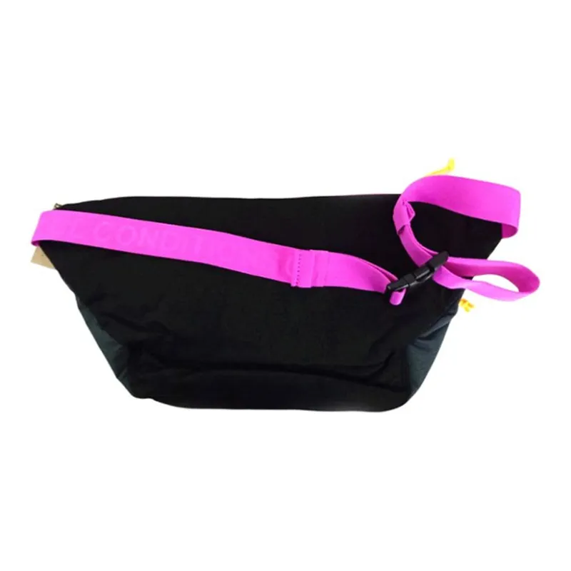 Nike Polyester Crossbody Bag, Fanny Pack Regular Unisex Black Pink-1