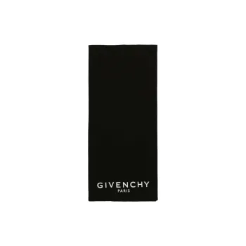 Givenchy Cotton Cashmere Knit Scarves Unisex Black