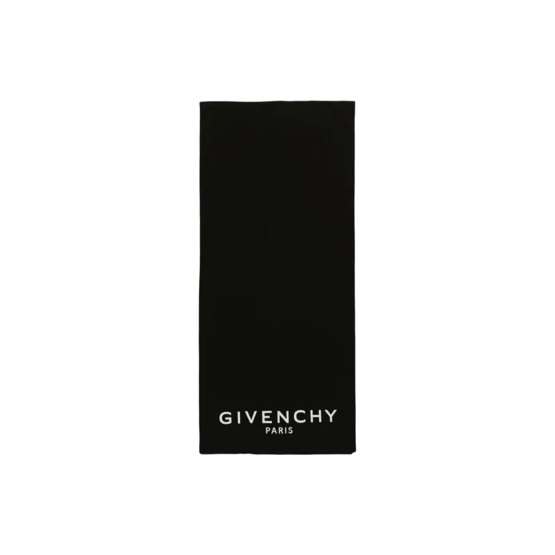 Givenchy Cotton Cashmere Knit Scarves Unisex Black-0