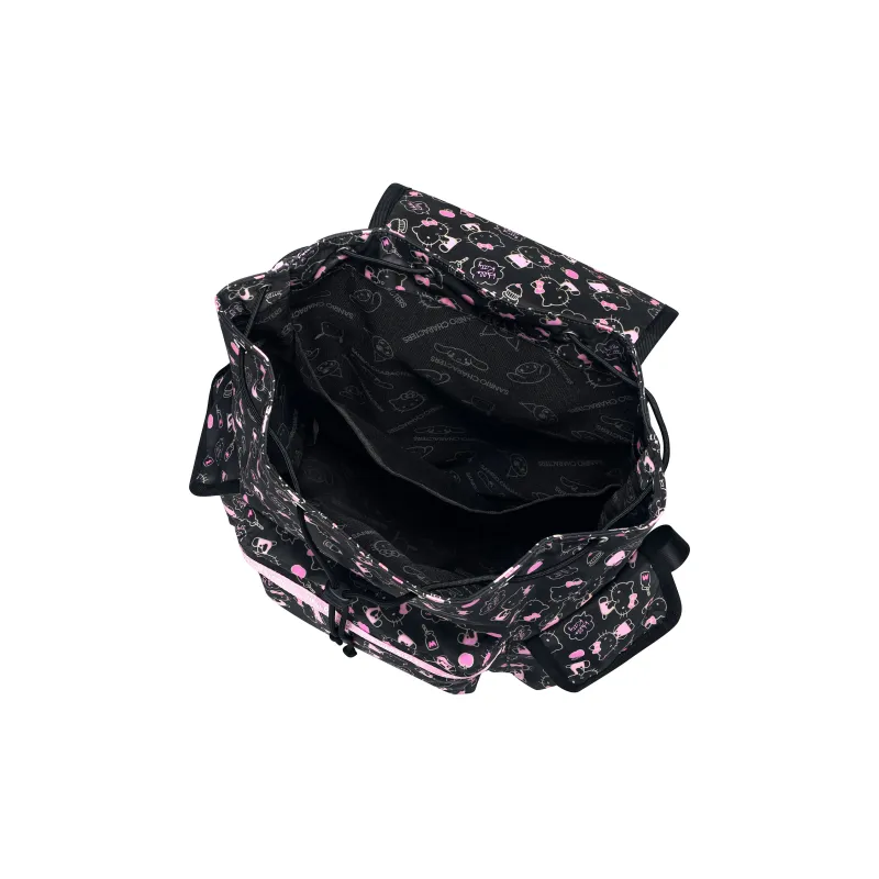 Zgo Hello Kitty Polyester Attractive Backpack Women's Black Pink-3