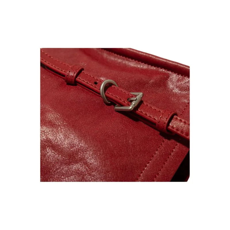 GXFMOD Cow Leather Tote Handbag Women's Red-5