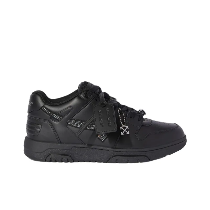 OFF WHITE Out Of Office Low Top Skateboard Shoes Men's Black-1