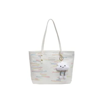 Lan Bao Fan Fabric Tote Handbag, Shoulder Bag Women's Multicolor