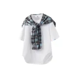 White (Coffee Blue Shawl)