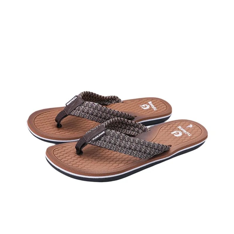 NANJIREN Cut Out Quiet Odor Resistant Abrasion Resistant Slip Resistant Quick Dry Antibacterial Flip Flops Men's-22
