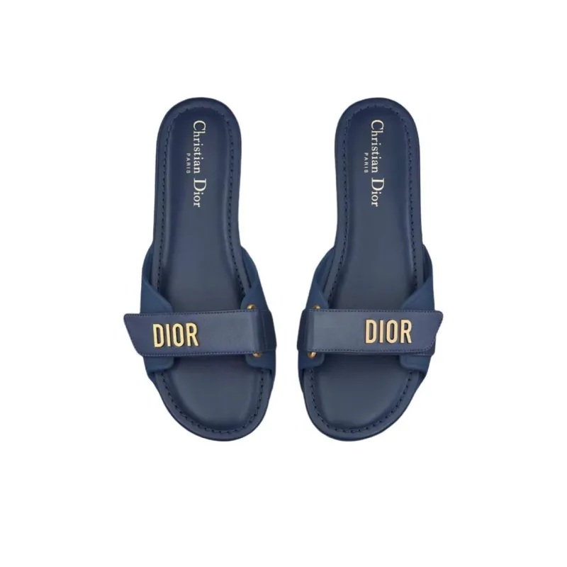 DIOR Dioriviera Slide Slippers Women's Blue-3