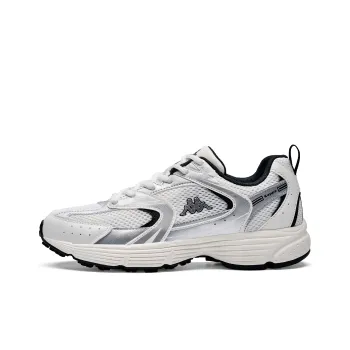 Kappa Slip Resistant, Abrasion Resistant, Breathable, Lightweight Low Top Running Shoes Unisex Korean White