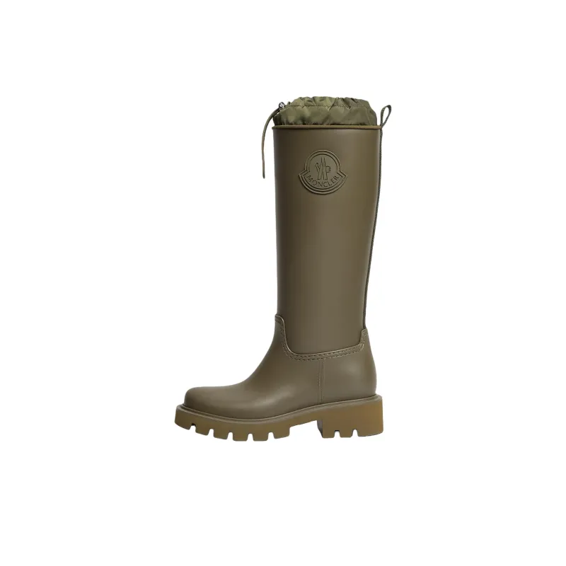 Moncler Kickstream Rain Boots Women's Olive Green-0
