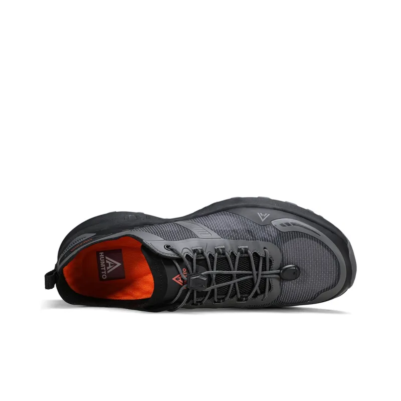 HUMTTO Shock Absorbers With Slip Resistant And Abrasion Resistant Properties Low Top Hiking Shoes Men's Chestnut Black-2