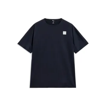 PUMA Knit T Shirts Unisex Marine Blue