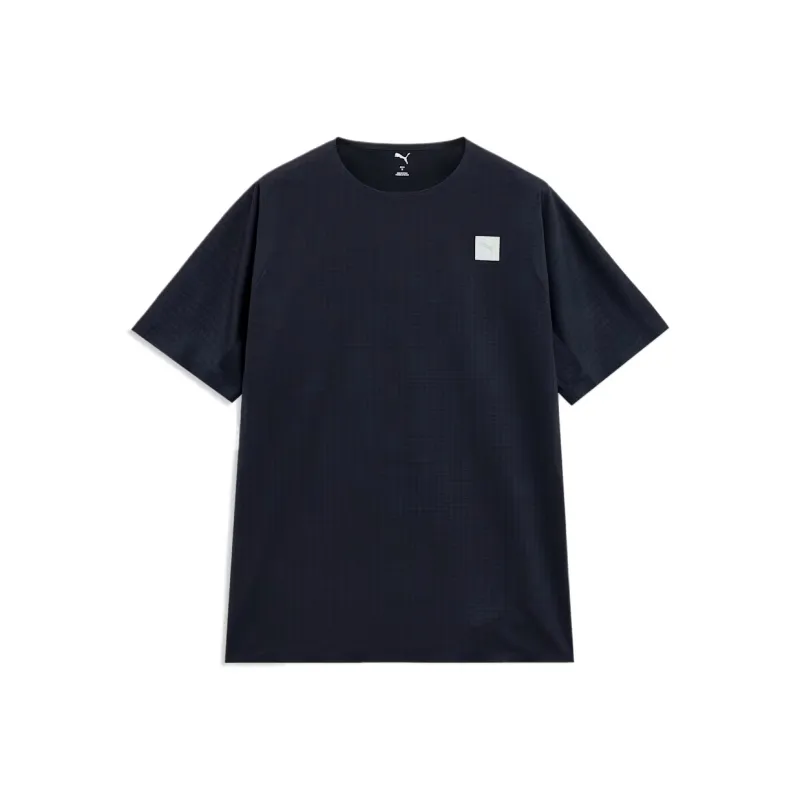PUMA Knit T Shirts Unisex Marine Blue-0