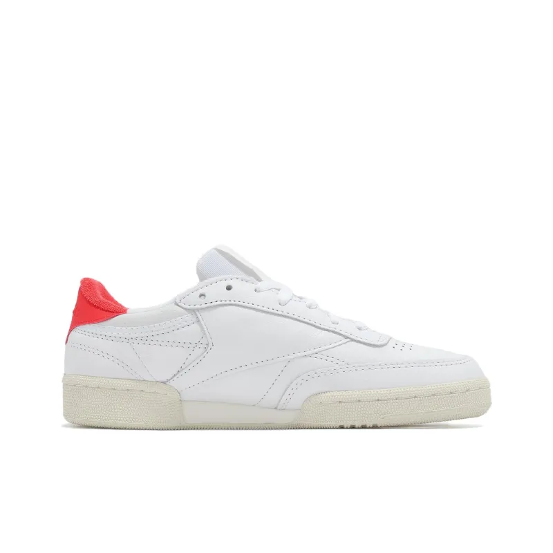 Reebok CLUB C 85 VINTAGE Abrasion Resistant Low Top Skateboard Shoes Women's White Red-1