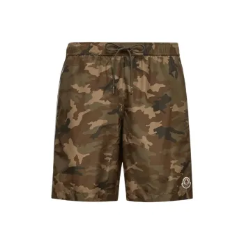 Moncler Swimming Shorts Men Green/Brown