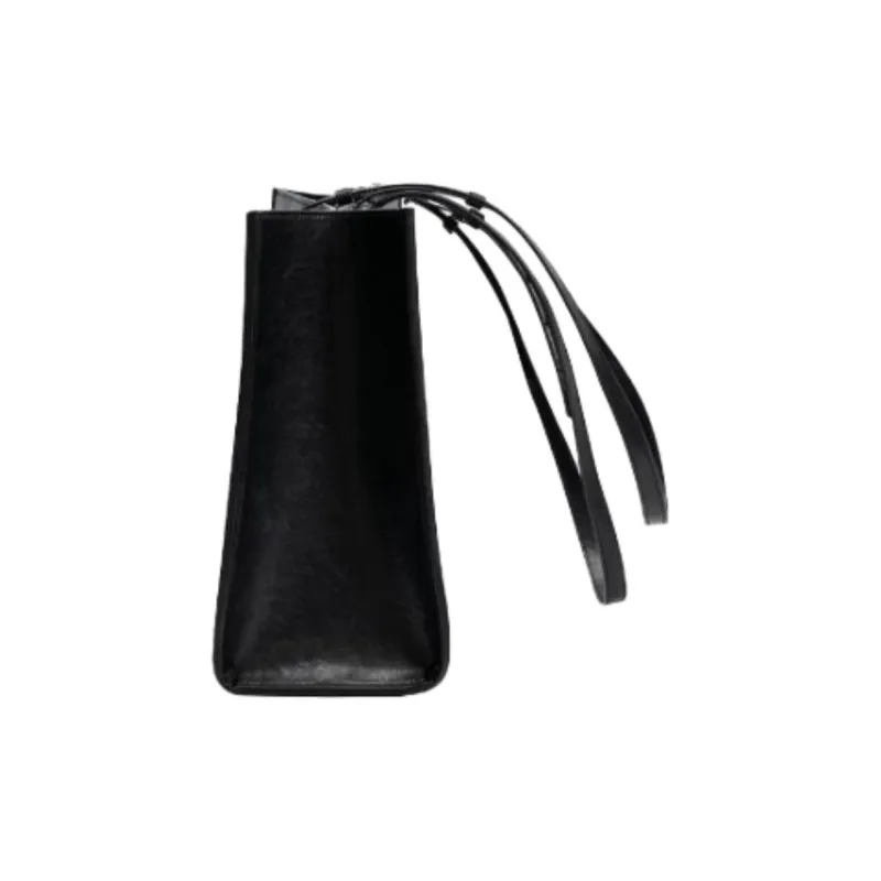 HE BAO BAO Synthetic Leather Handbag Shoulder Bag Crossbody Bag Women's Vintage Brown Classic Black-5