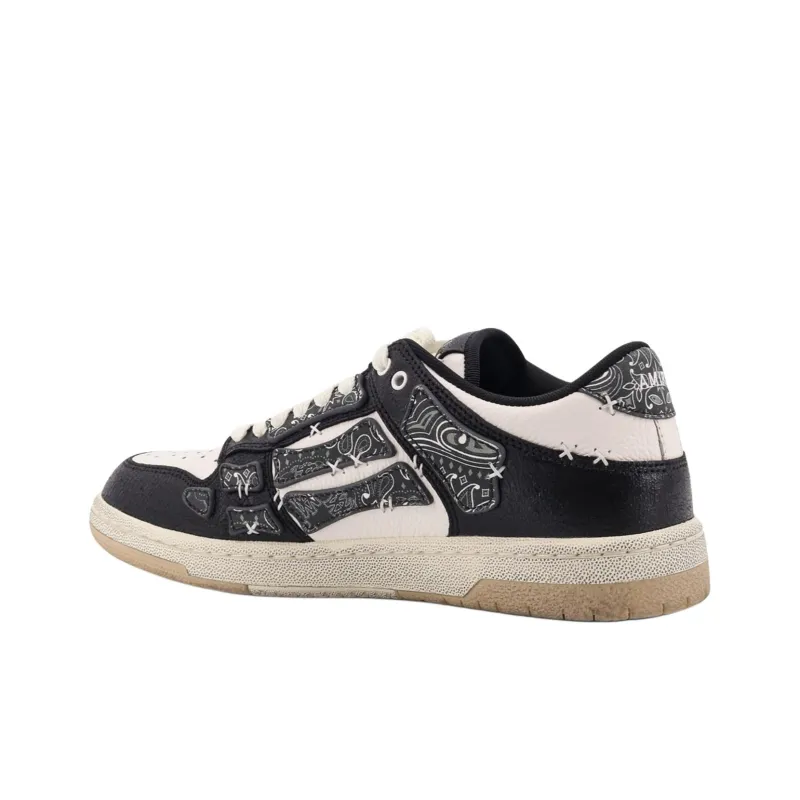 AMIRI Skel Top Low Bandana Low Top Skateboard Shoes Men's Black-3