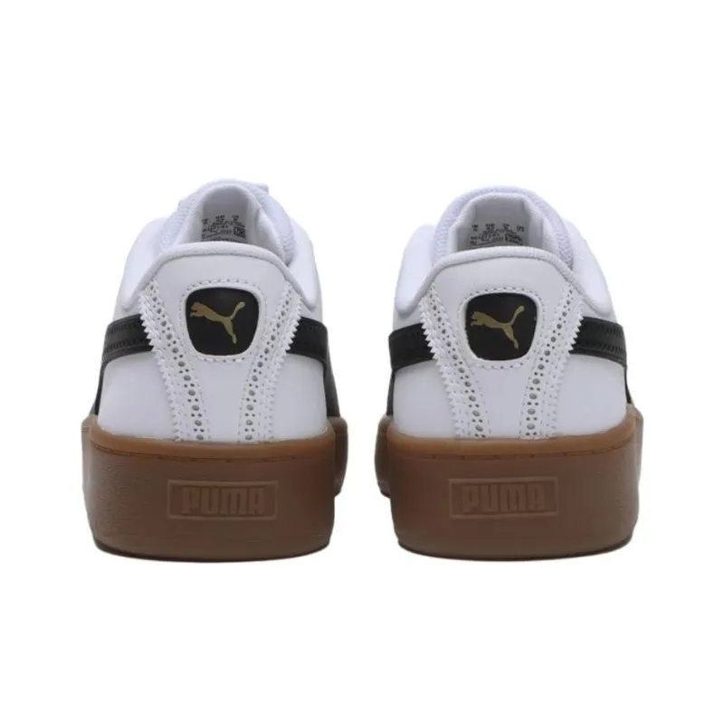 PUMA Sky Light Brogue Anti Slip Wear Resistant Low Top Skateboard Shoes Unisex White-3