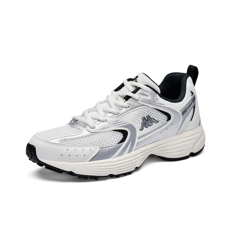 Kappa Slip Resistant, Abrasion Resistant, Breathable, Lightweight Low Top Running Shoes Unisex Korean White-2