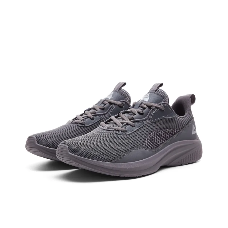 PEAK Cushioning Abrasion Resistant Lightweight Breathable Slip Resistant Low Top Running Shoes Men's Gray-2