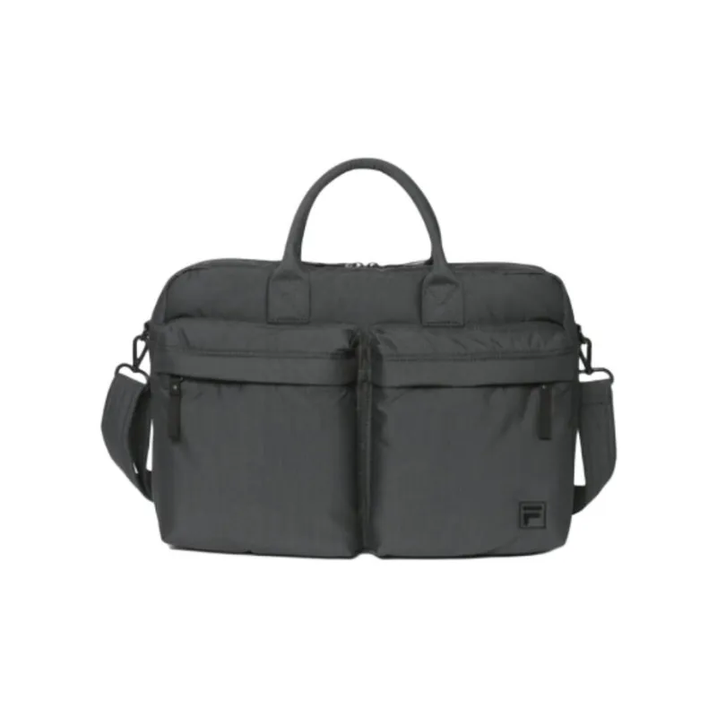 FILA Cotton Shoulder Bag, Crossbody Bag, Handbag Unisex Charcoal Gray-0