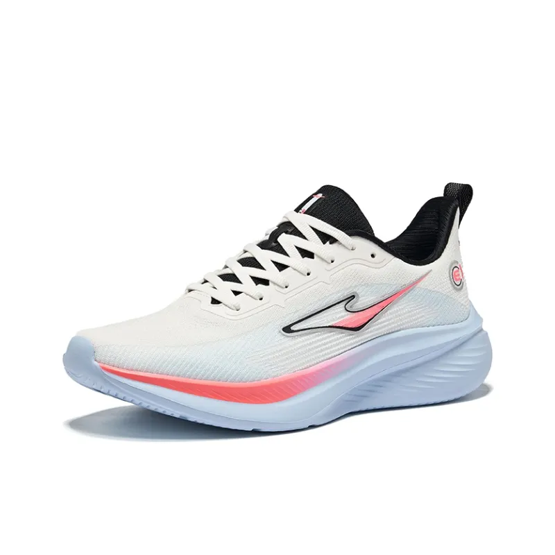 Erke Lightweight Cushioning Rebound Low-Top Running Shoes Men's Microcrystal White & Misty Blue-8