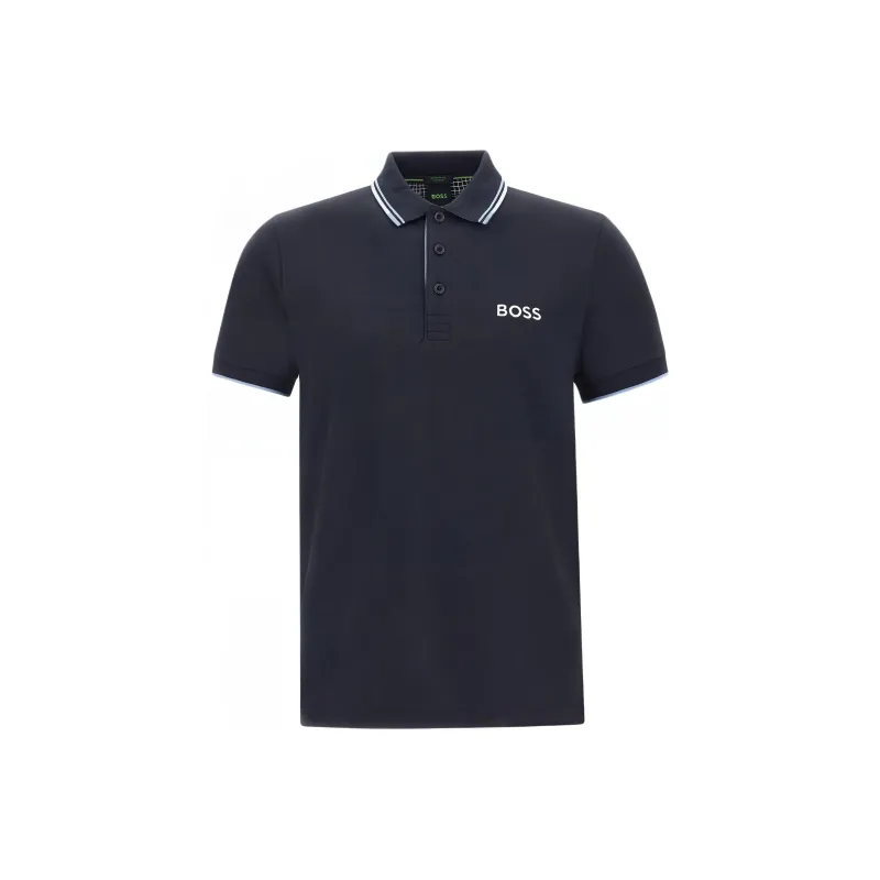 Boss HUGO BOSS Logo Embroidered Short Sleeved Polo Shirt-0