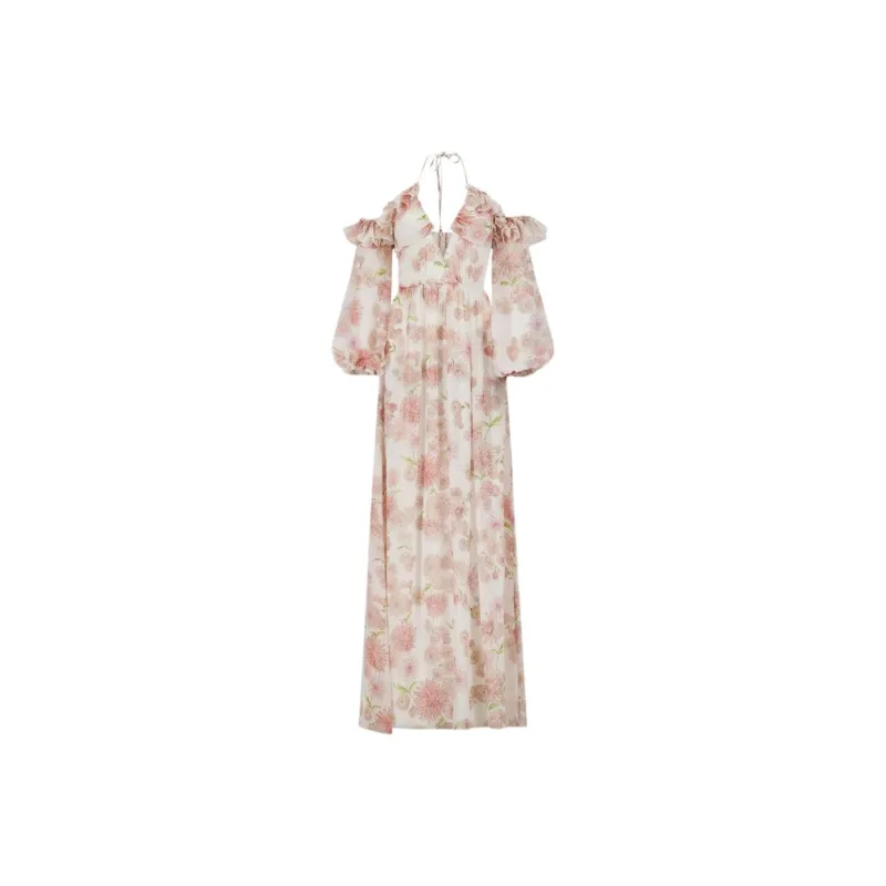 Giambattista Vall Floral print Halterneck Dress-0