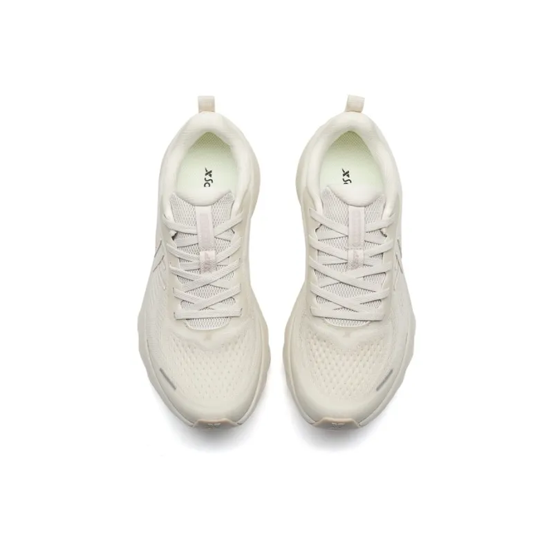XTEP Cloud Wing 3 Coverage Slip Resistant Low Top Casual Running Shoes Women's White Sand Gray-3