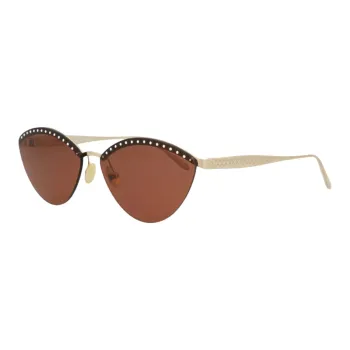 Alaia Metal Irregular Shape Sunglasses Women's Beige