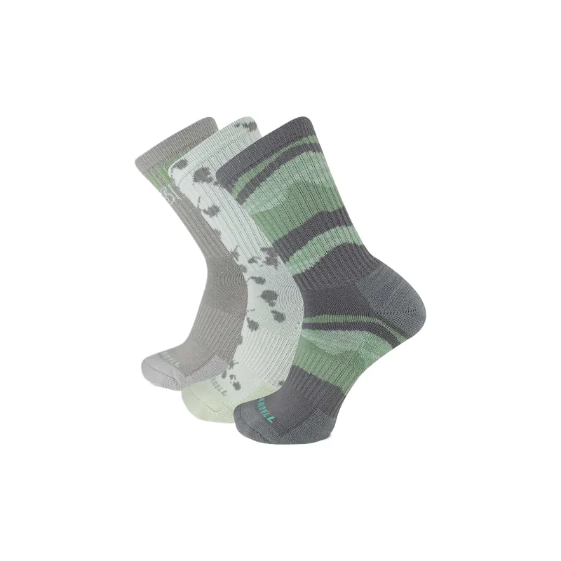 MERRELL Trekker Wool Crew Sock Mid Calf Socks Unisex 3 Pack-0