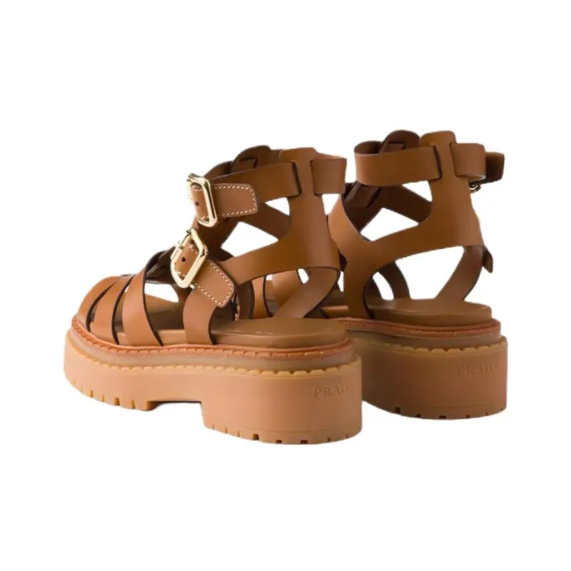 PRADA Sandali Roman Sandals 5.5cm Women's Brown-2