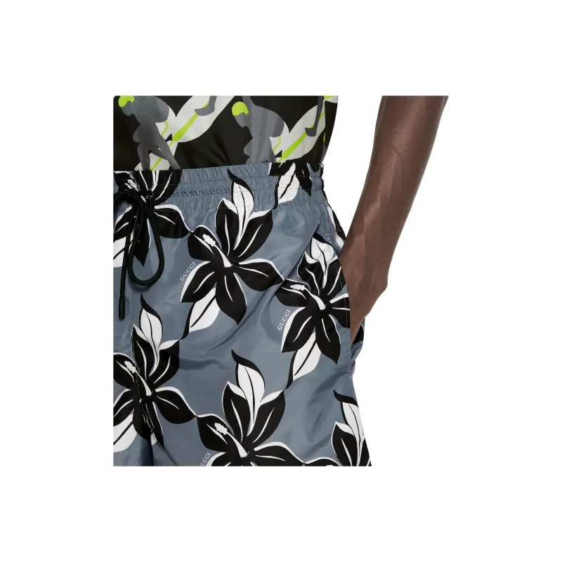 GUCCI All Over Graphic print Swim Shorts-4