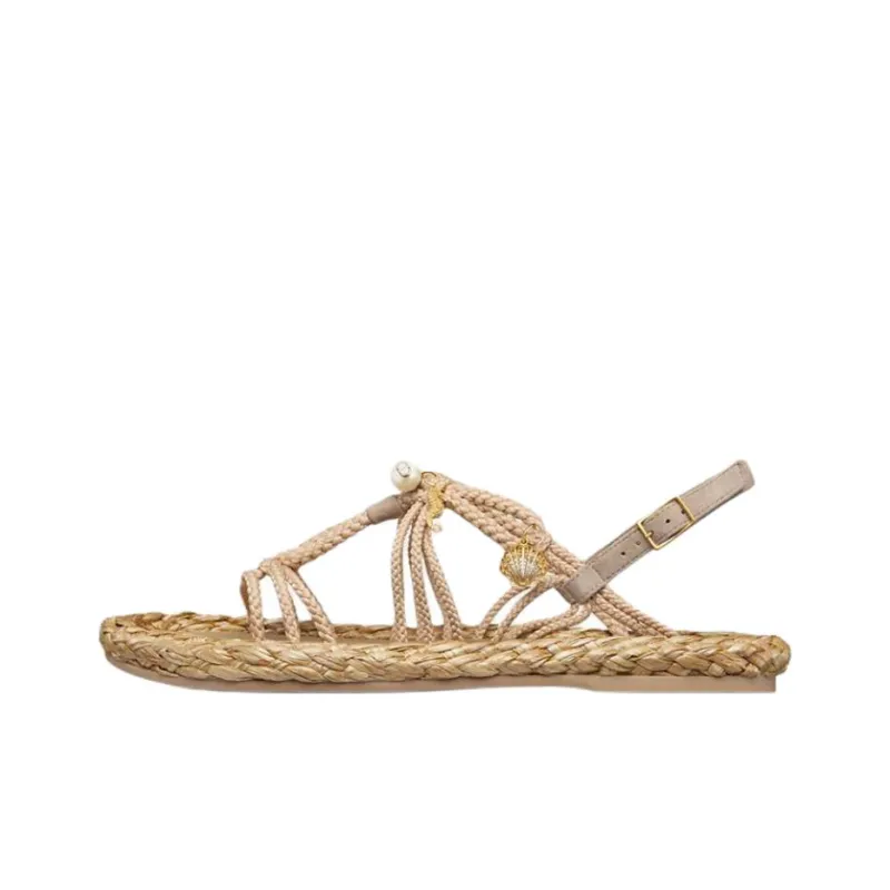 DIOR Dioriviera Ocean One Strap Sandals Women's Beige-0