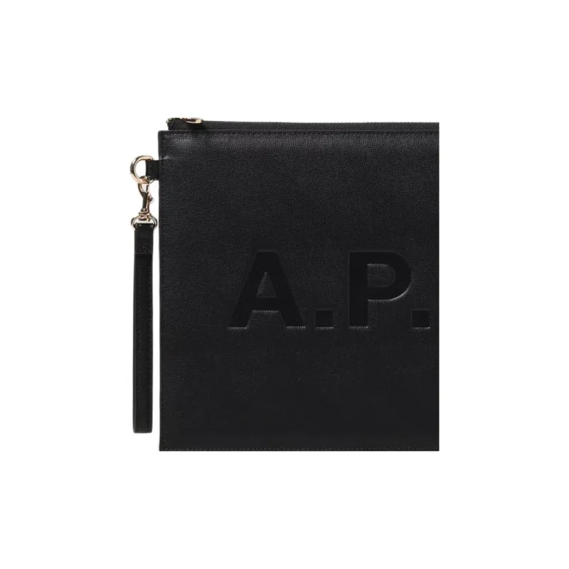 A.P.C PU Polyurethane Clutch Women's Black-4