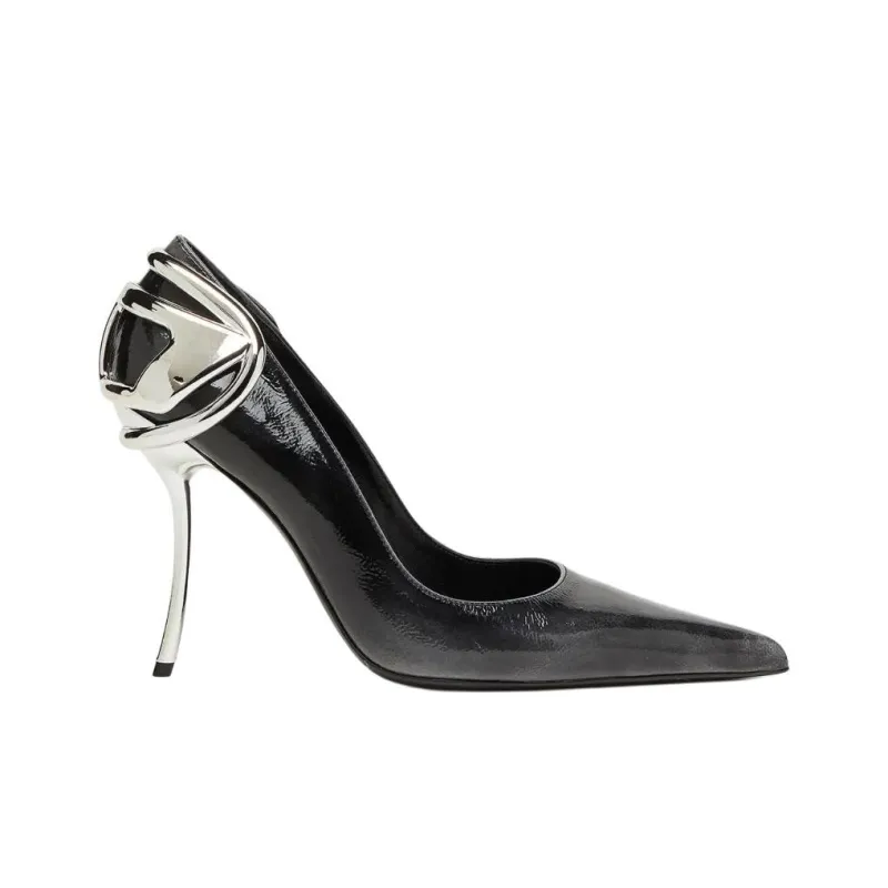 DIESEL D Ten&Half Slim Heel High Heels 10.5cm Women's Black-1