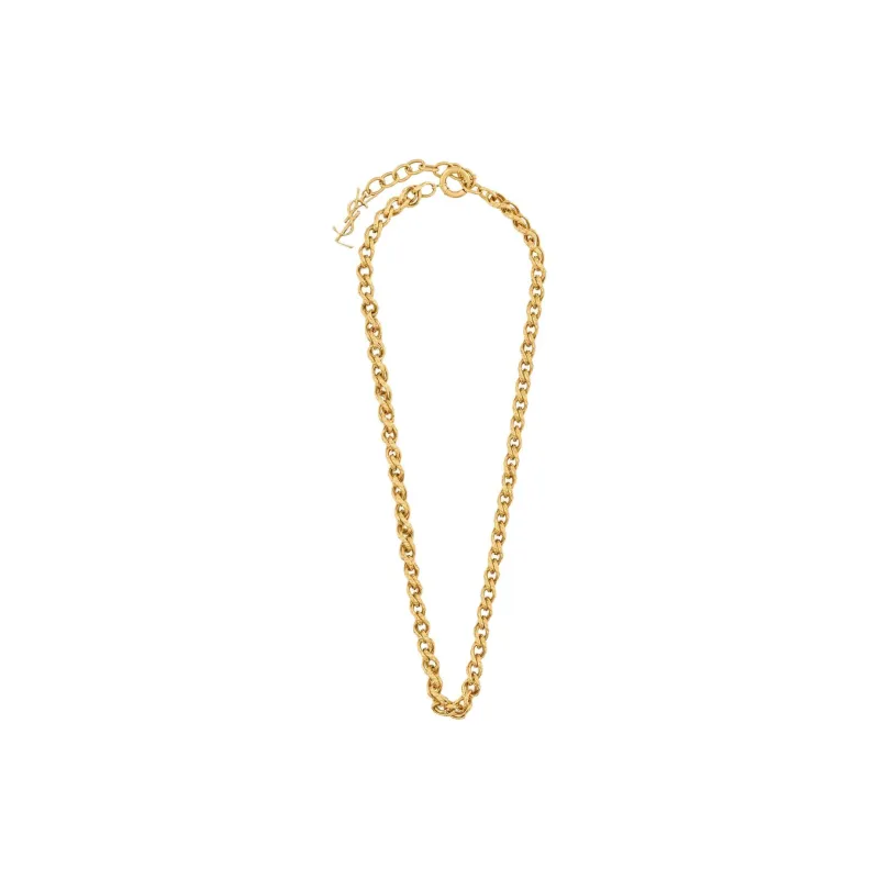 SAINT LAURENT Brass, Metal Necklaces Unisex Gold-0