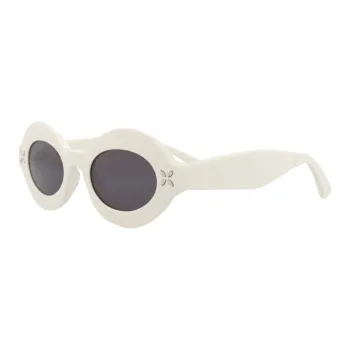 Alaia Acetate Oval Sunglasses Women's White