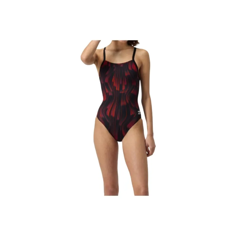 Speedo Space Train One Back Block The Burn UPF50+ Endurance+ One piece Swimsuit Women's-0