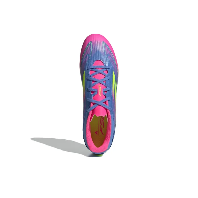 Adidas F50 Club FG/MG Blue Fusion Lucid Lemon Lucid Pink-3
