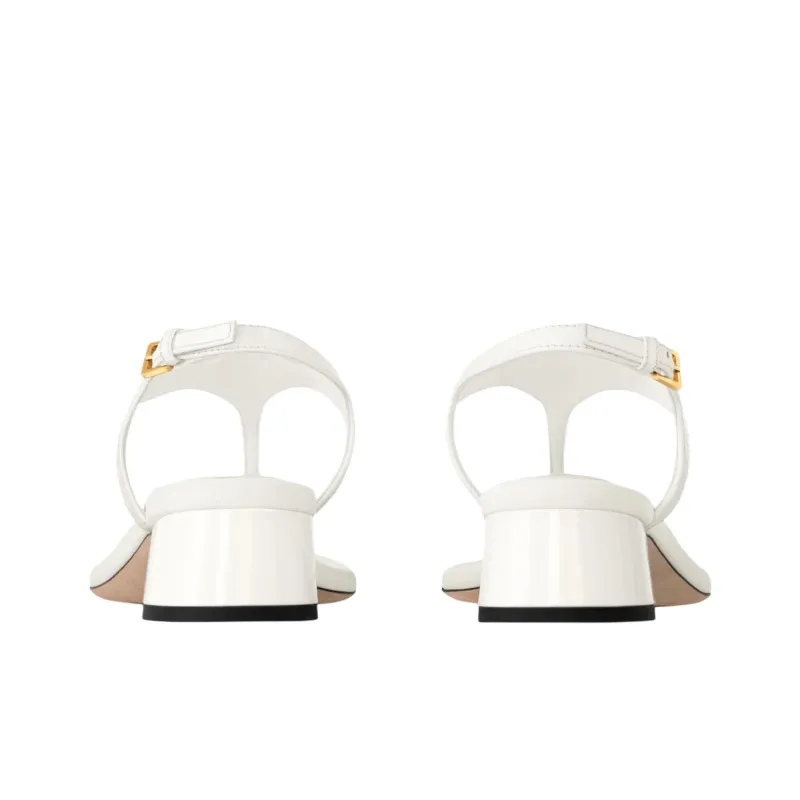 LOUIS VUITTON Sunkiss One Strap Sandals 3.5cm Women's White-3